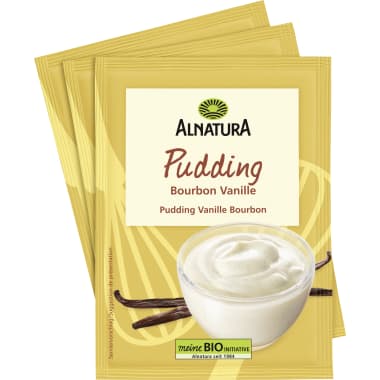 Alnatura Bio Pudding Bourbon-Vanille 3er-Packung
