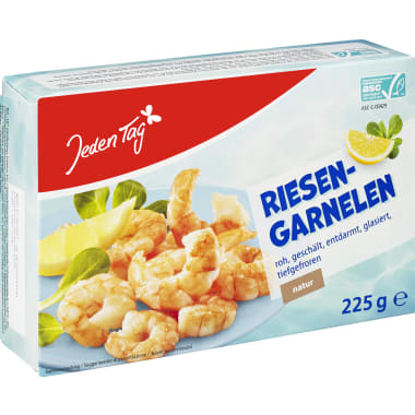 Jeden Tag Riesengarnelenschwänze