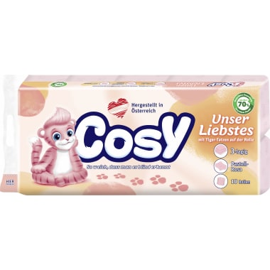 Cosy Toilettenpapier Weiß mit Tiger 3-lagig