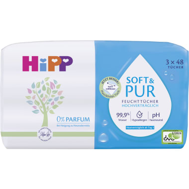 Hipp Feuchttücher Soft and Pur 3er