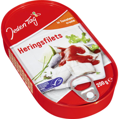 Jeden Tag Heringsfilet in Tomatencreme