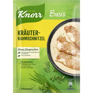 Knorr Basis Kräuterrahmschnitzel