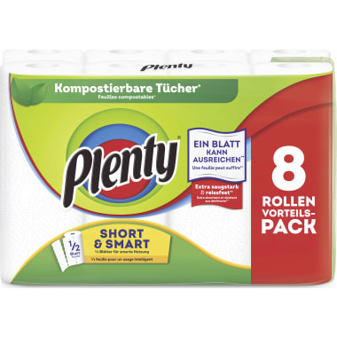 Plenty Short & Smart Küchenrolle 8er-Packung