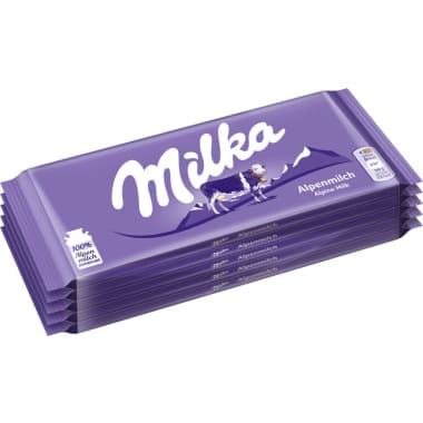 Milka Schokolade Alpenmilch 5er-Packung