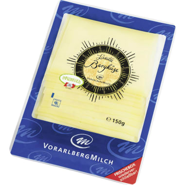 Vorarlberg Milch Ländle Bergkäse Scheiben