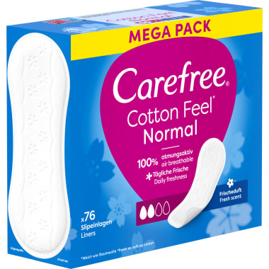Carefree Cotton Fresh Slipeinlagen Megapack 76er-Packung