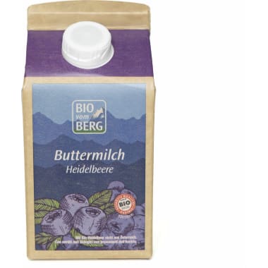 BIO vom BERG Bio Buttermilch Heidelbeere