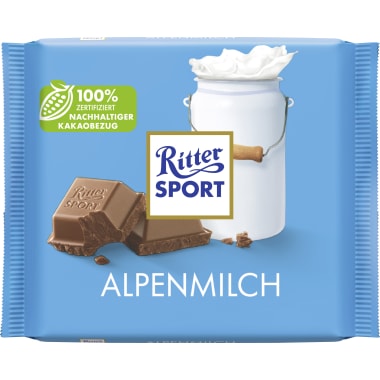 Ritter Sport Schokolade Bunte Vielfalt Alpenmilch