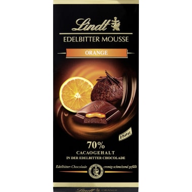 Lindt Schokolade Edelbitter Mousse Orange