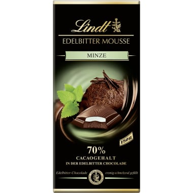 Lindt Schokolade Edelbittermousse Minze