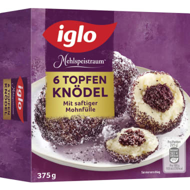 Iglo 6 Topfenknödel Mohn