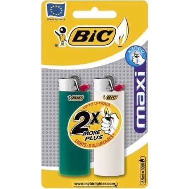 BIC Feuerzeug Maxi 2er-Packung