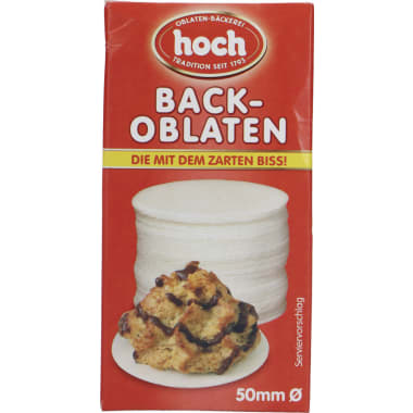 Hoch Hoch Backoblaten rund 50mm