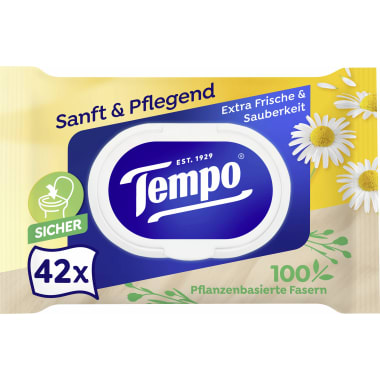 Tempo Feuchte Toilettentücher sanft und pflegend
