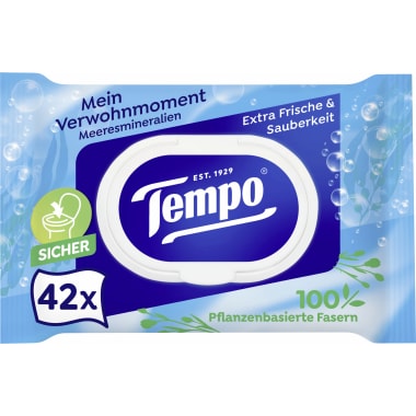 Tempo Feuchte Toilettentücher Meeresmineralien