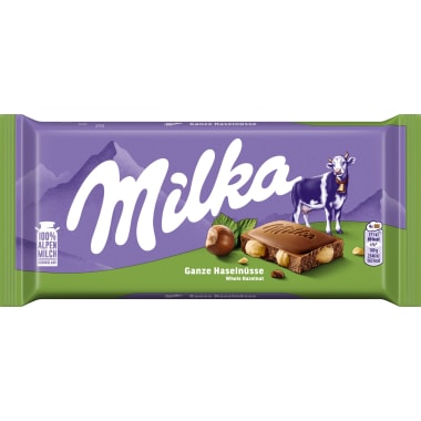 Milka Schokolade Ganznuss