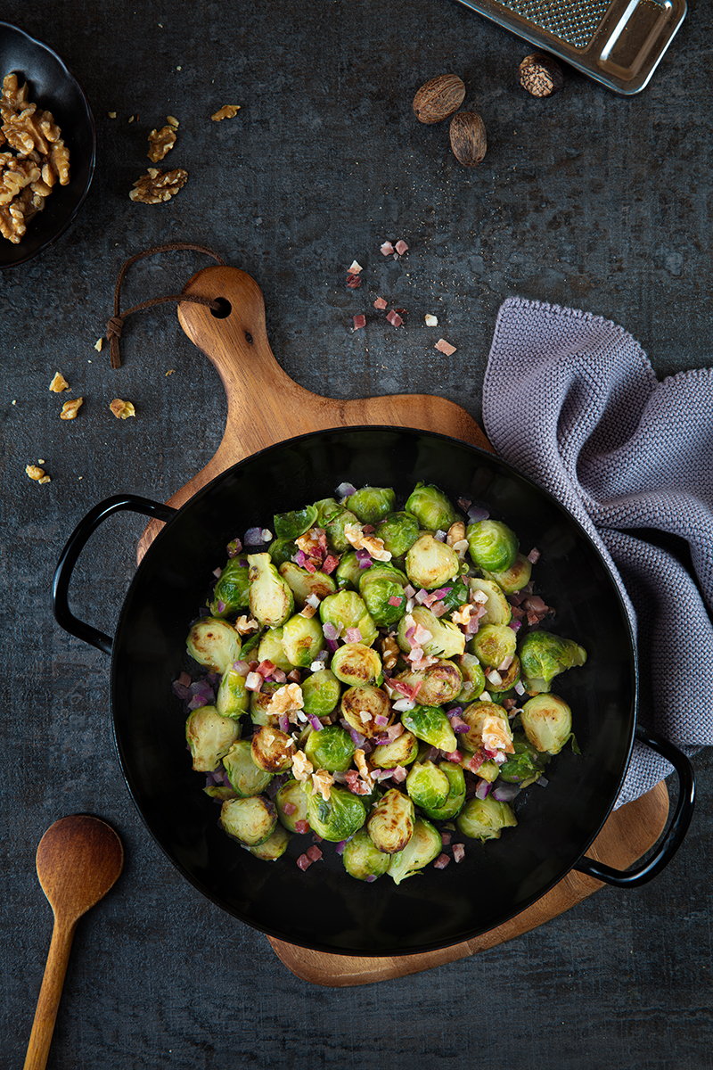 Rosenkohlpfanne mit Speck Rezept von MPREIS