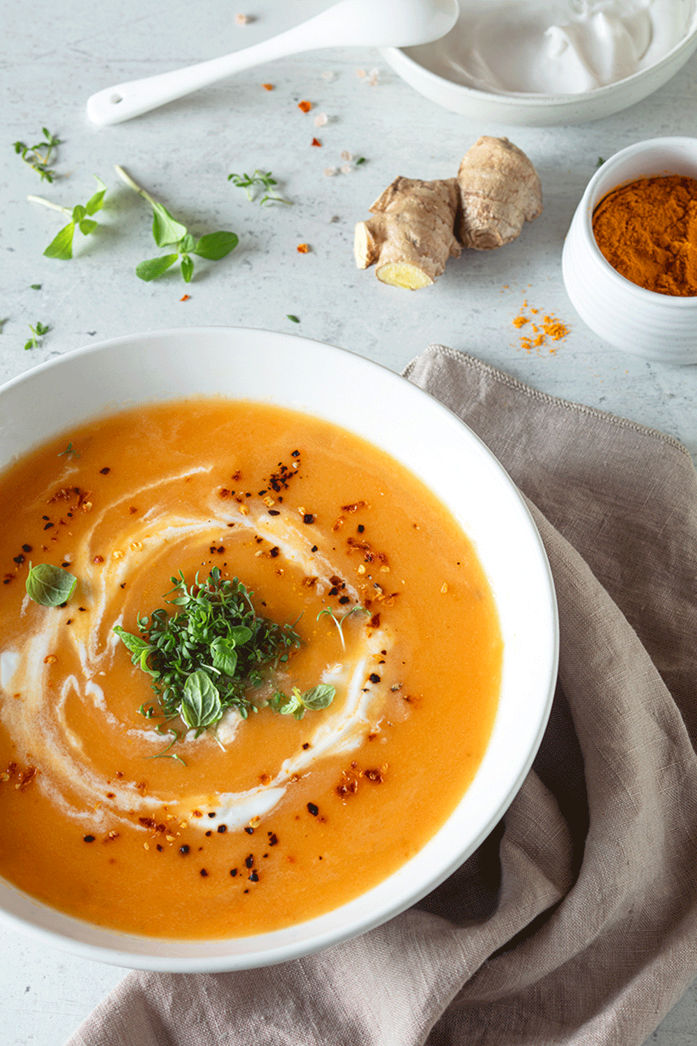 Karottensuppe mit Ingwer und Kurkuma Rezept von MPREIS