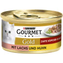 Gourmet Gold Zarte Häppchen Lachs & Huhn