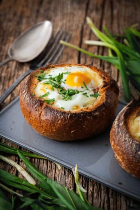 Gebackene Eier-Brötchen