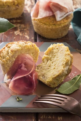 Kartoffel-Käse-Kuchen mit Parmaschinken