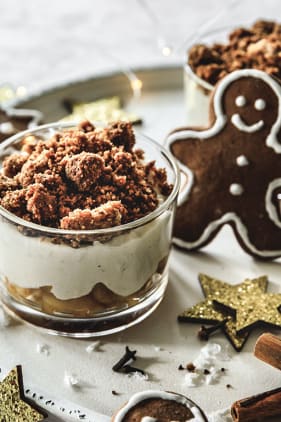 Veganer Apfel-Lebkuchen-Crumble