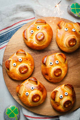 Gebackene Glücksschweinchen