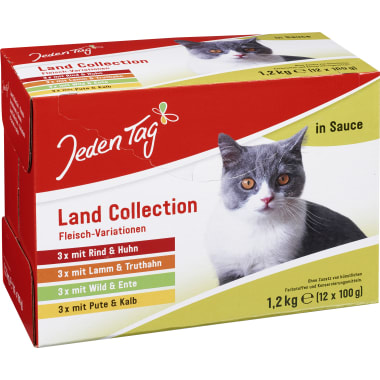 Jeden Tag Katze Multipack Land Collection 12er