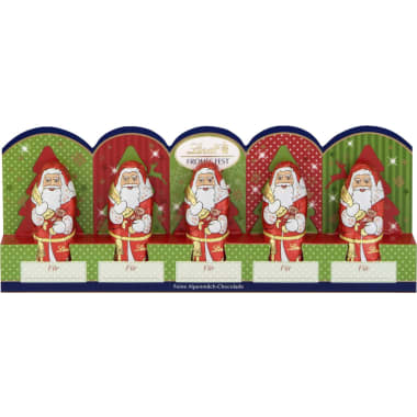 Lindt Mini Weihnachtsmann Perforation 5er-Packung