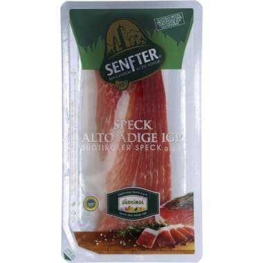 Senfter Südtiroler Markenspeck geschnitten