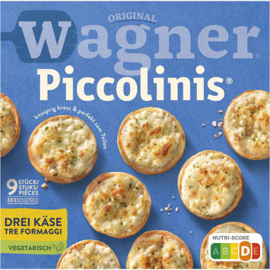 Wagner Piccolinis Drei-Käse Pizza 9x 30 gr