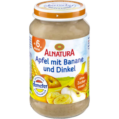 Alnatura Bio Apfel mit Banane und Dinkel 6. Monat