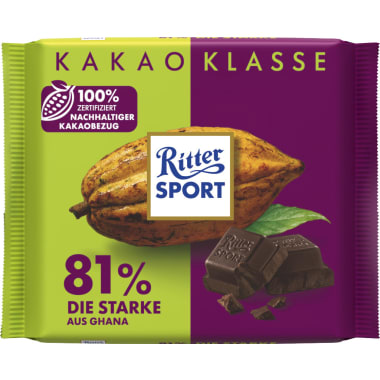 Ritter Sport Schokolade Kakaoklasse 81% Die Starke