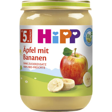 Hipp Äpfel mit Bananen 4. Monat