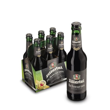 Zillertal Bier Schwarzes Tray 6x 0,33 Liter