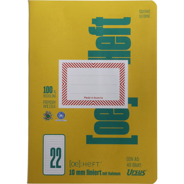 Ursus Heft Liniert A5 Nr. 2 40 Blatt
