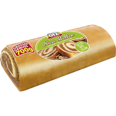 Ölz Nussstollen gerollt