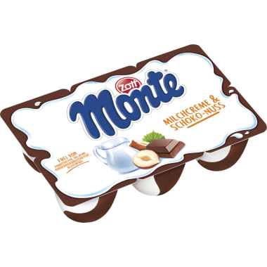 Zott Monte Snack Milchcreme-Schoko-Nuss 6er-Packung