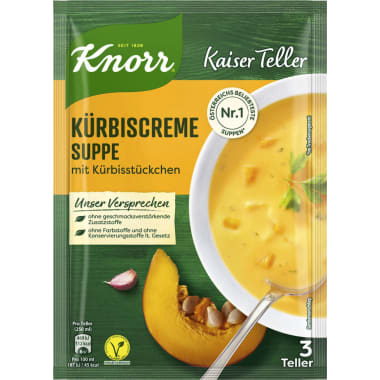 Knorr Kaiser Teller Kürbiscremesuppe