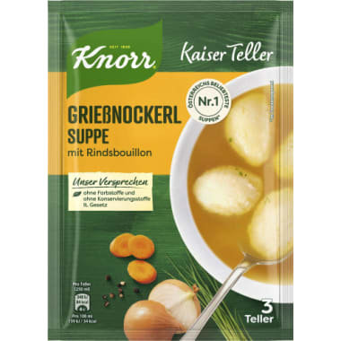 Knorr Kaiser Teller Grießnockerlsuppe
