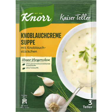 Knorr Kaiser Teller Knoblauchcremesuppe