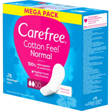 Carefree Cotton Fresh Slipeinlagen Megapack 76er-Packung