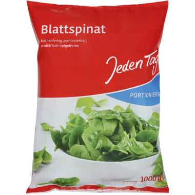 Jeden Tag Blattspinat erntefrisch tiefgefroren
