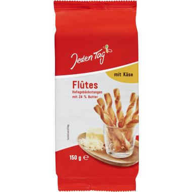 Jeden Tag Flutes Hefegebäckstangen mit Käse
