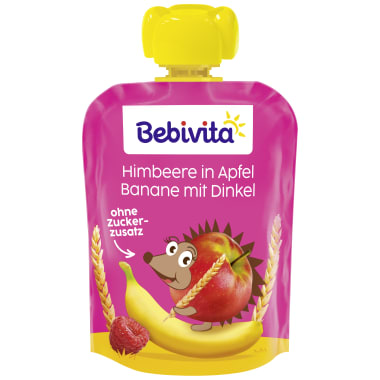 Bebivita Beutel Dinkel Himbeer Apfel Banane 4er-Pack