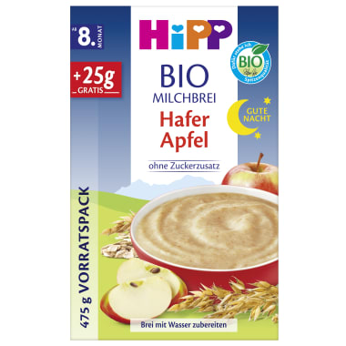 Hipp Bio Milchbrei Hafer-Apfel 8. Monat