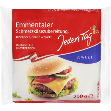 Jeden Tag Schmelzkäse Emmentaler Scheiben