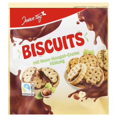 Jeden Tag Biscuits mit Nuss-Nougat-Creme