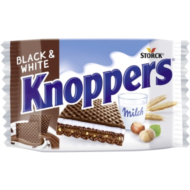 Knoppers Knoppers Waffel Black & White 8er-Packung