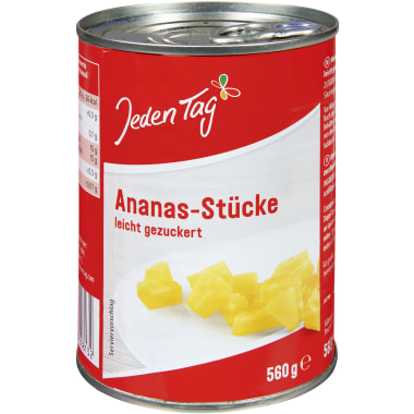 Jeden Tag Ananas-Stücke leicht gezuckert
